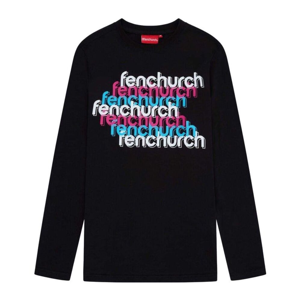 Fenchurch Mens Billings Long-Sleeved T-Shirt / Black